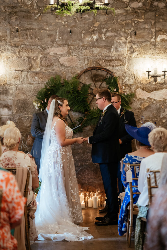Wedding ceremony at Danby Castle
